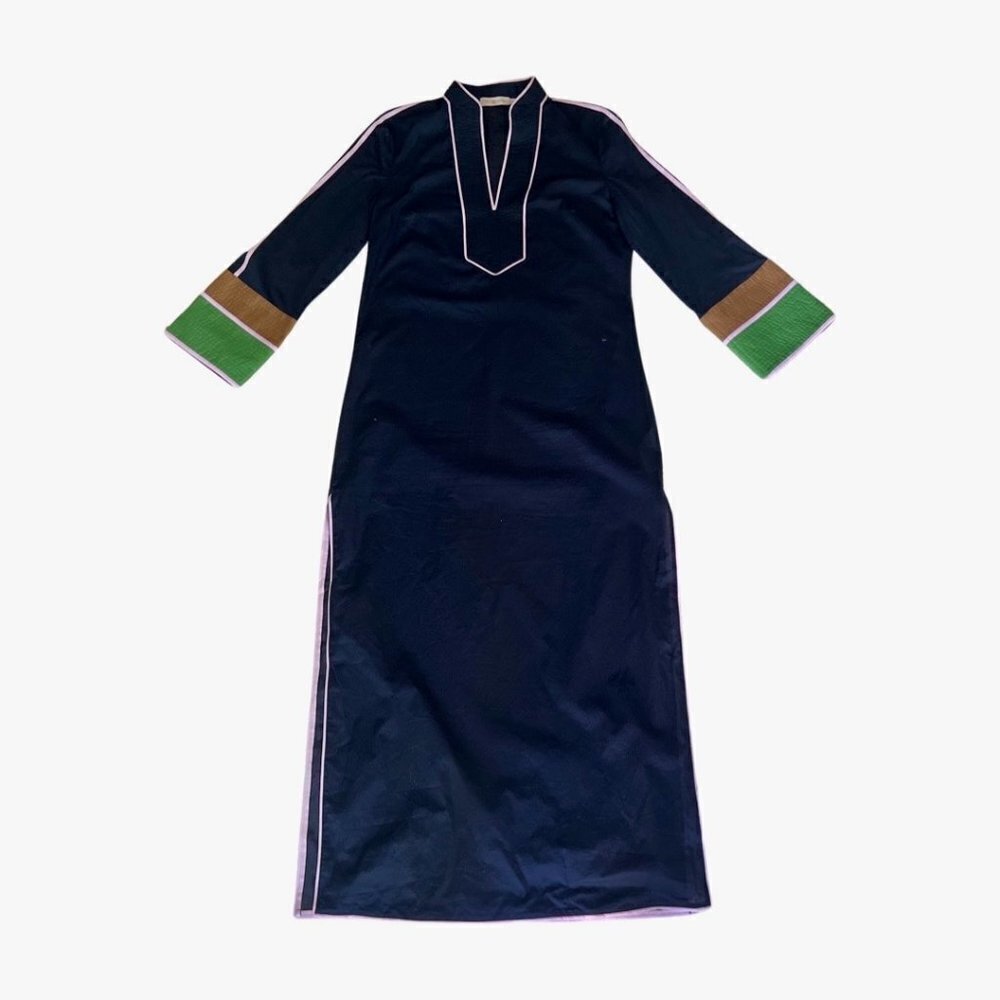 Tory Burch Navy Maxi Tunic Dress Size XS / 02 - Picture 2 of 5